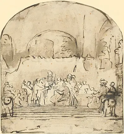 The Conspiracy of Claudius Civilis Drawing Rembrandt